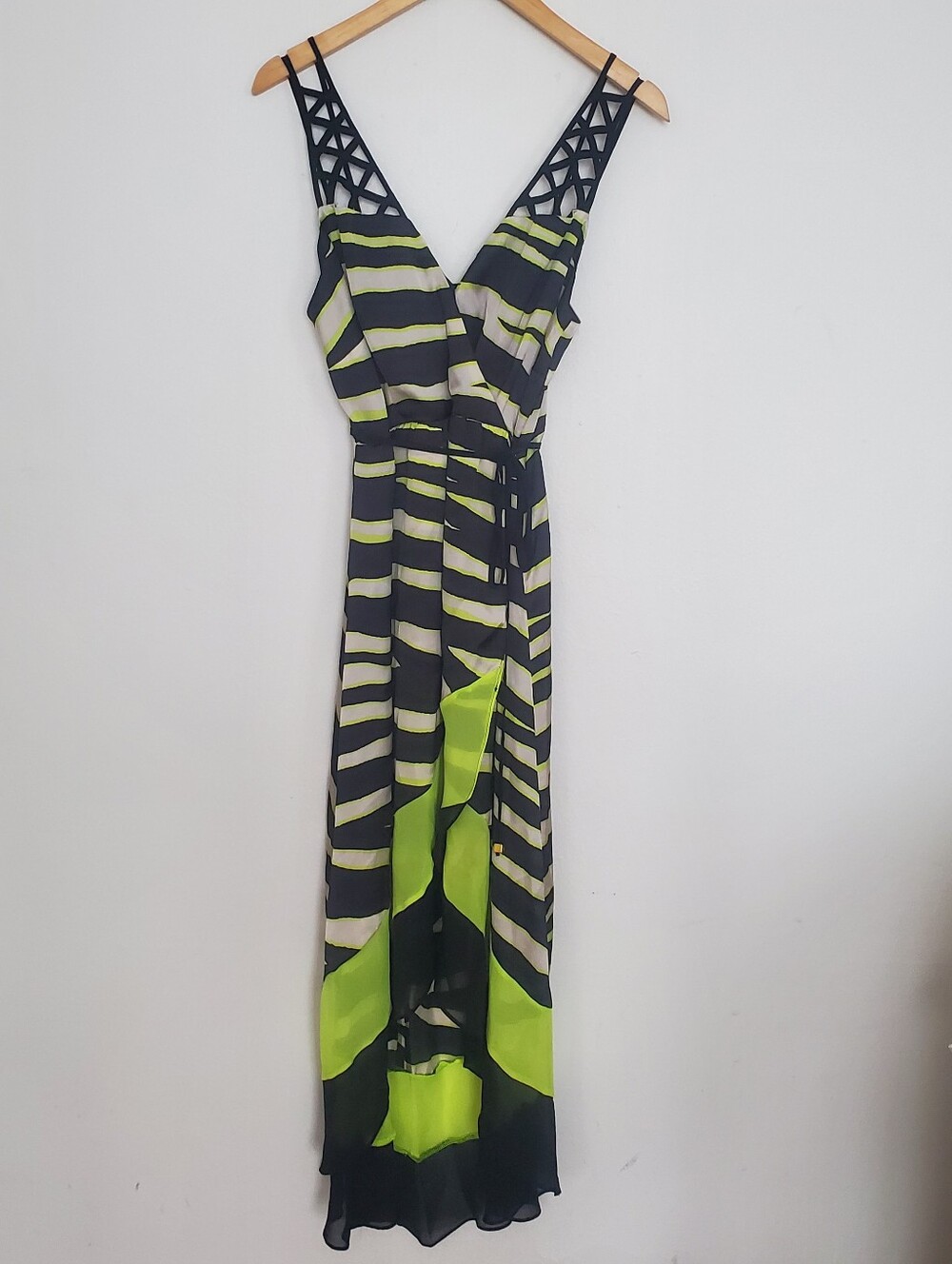Maxi Dress Black & Lime